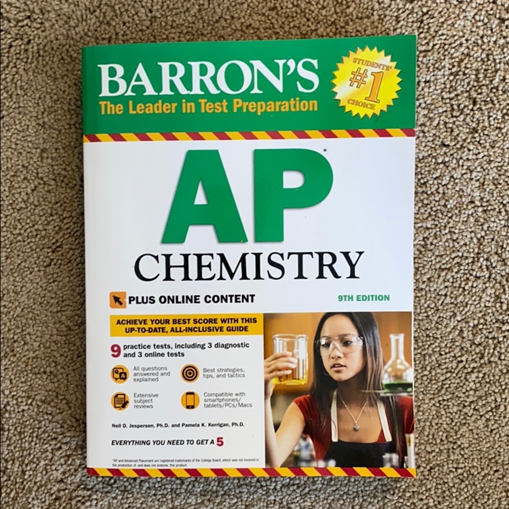 Barron’s AP chemistry textbook 9th edition